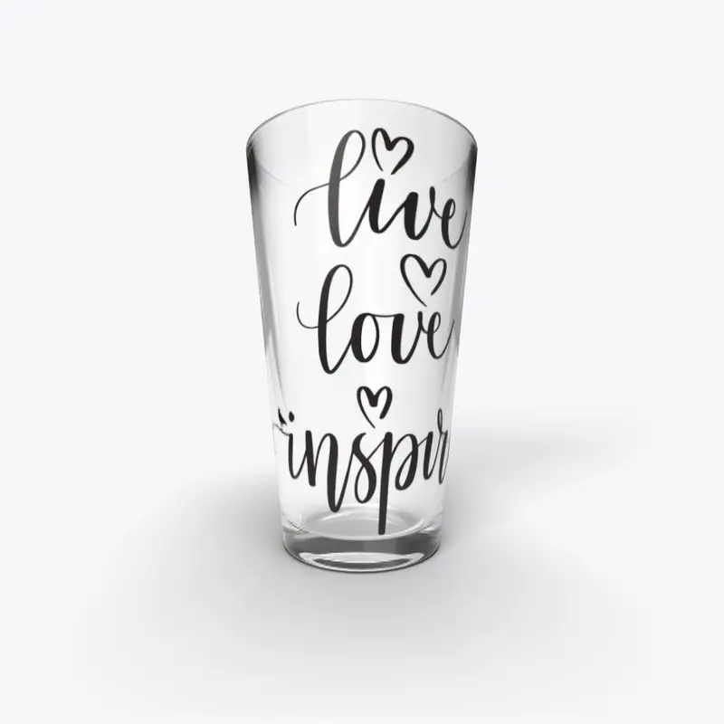 M. Raven Live, Love, Inspire Pint Glass